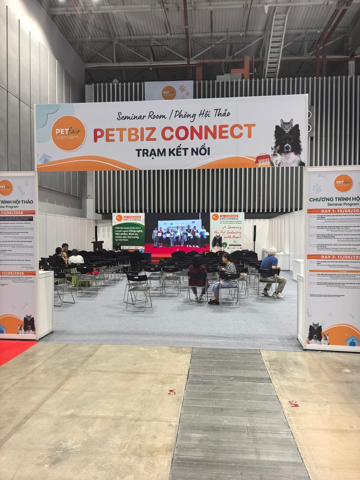 Petfair Vietnam 2026 PetBiz Connect hall at the Saigon Exhibition & Convention Center (SECC), Ho Chi Minh City.