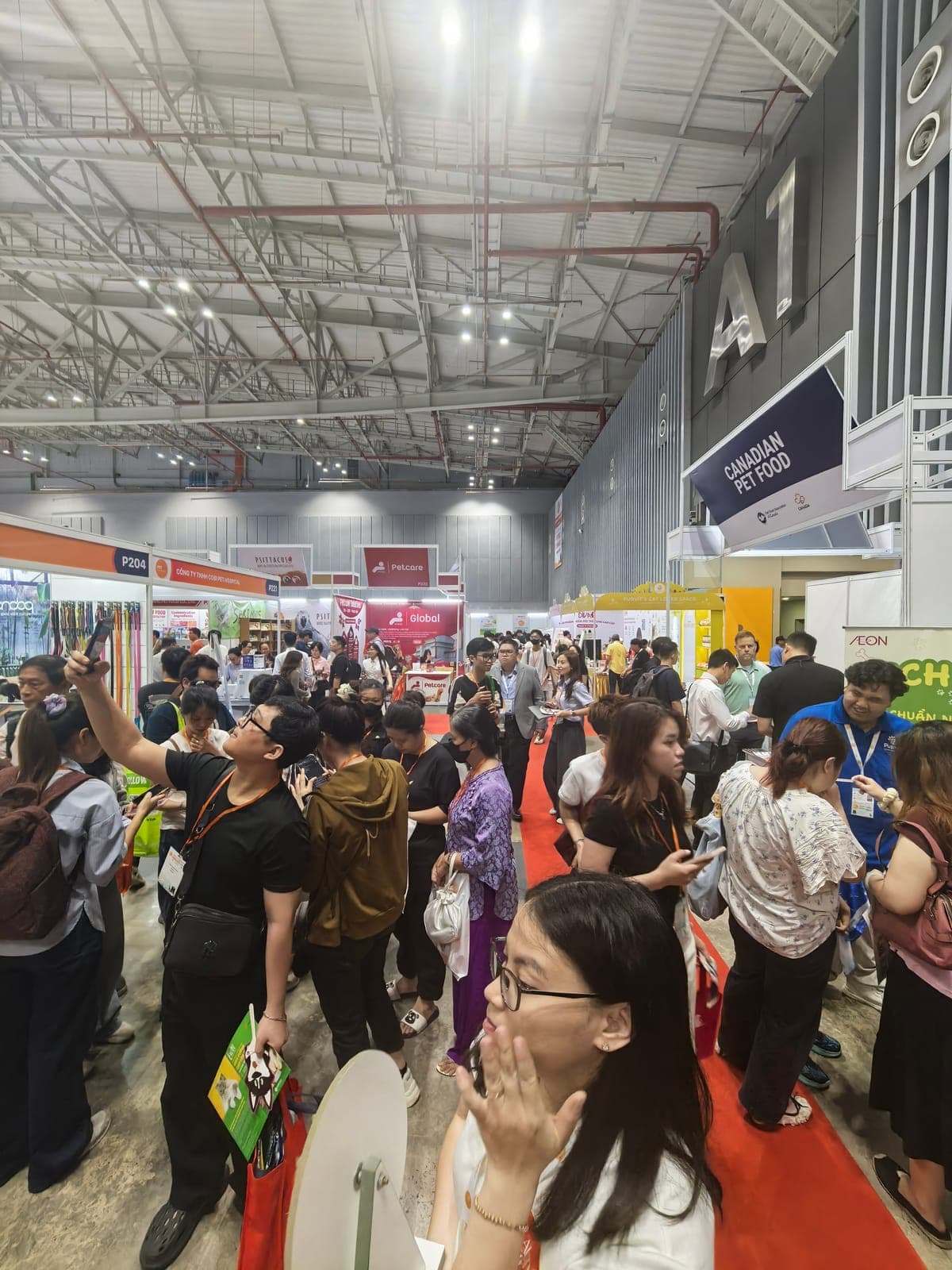 Visitors and buyers filling the aisles at Petfair Vietnam 2026, Ho Chi Minh City.